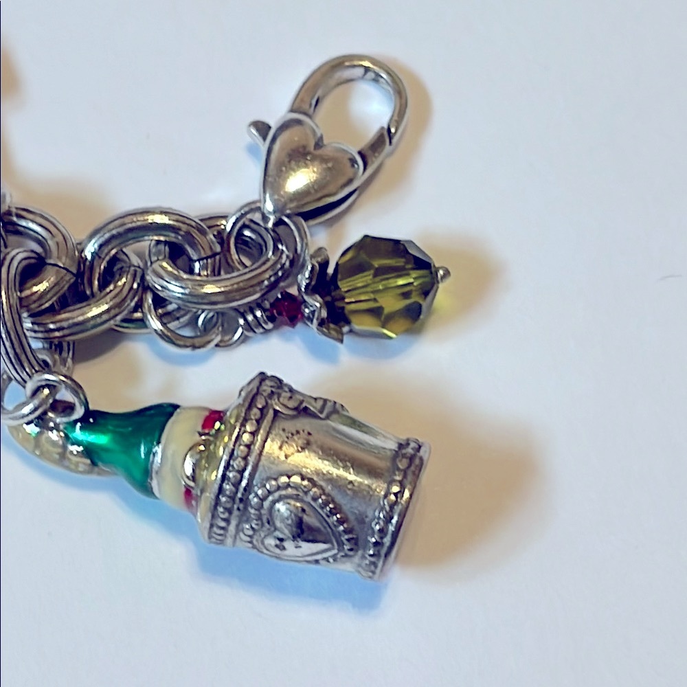 Brighton Silver New Years Celebration Party Charm Bracelet Swarovski crystals - Picture 8 of 8